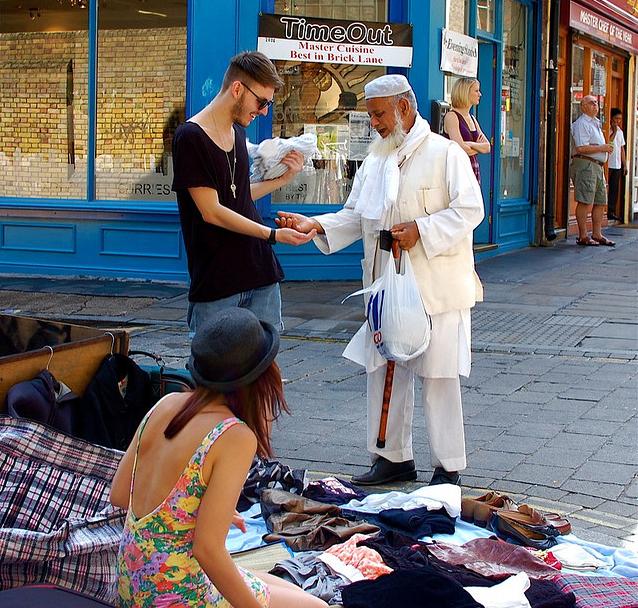 haggling in Brick lane
